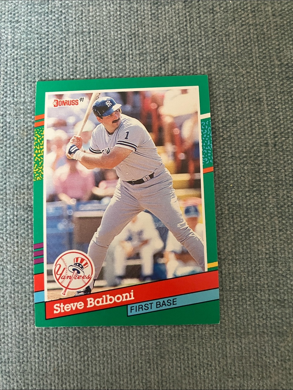 1991 Donruss New York Yankees Baseball Card Trading Card